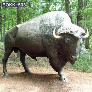 Life-Size Bronze Bison Statue Garden Square Decor Supplier BOKK-503