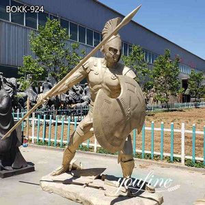 Life-Size Bronze Spartan Soldier Statue Outdoor Decor Factory Supply BOKK-924