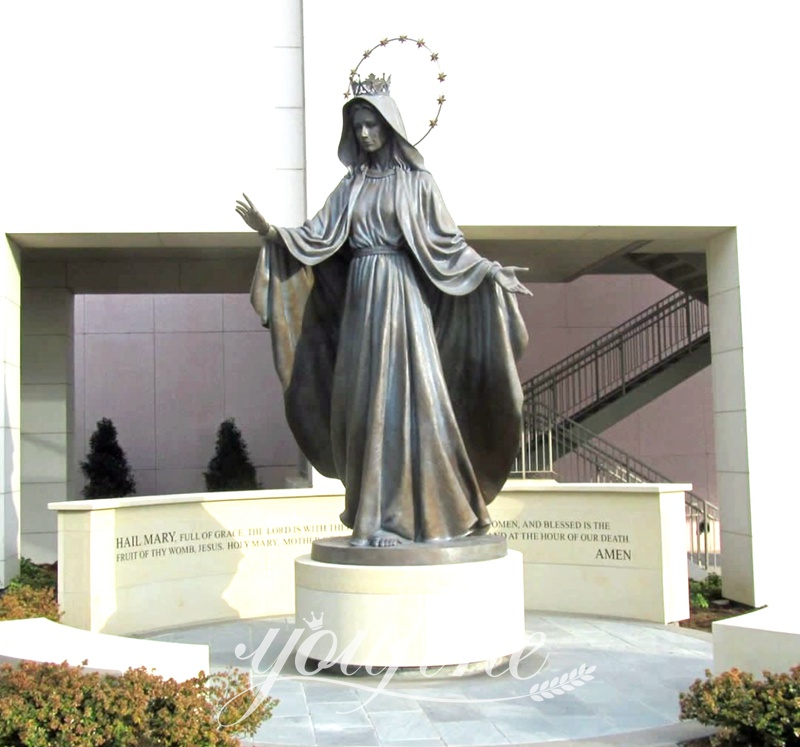Catholic-Mary-Queen-of-Heaven-Bronze-Sculpture-YouFine Sculpture