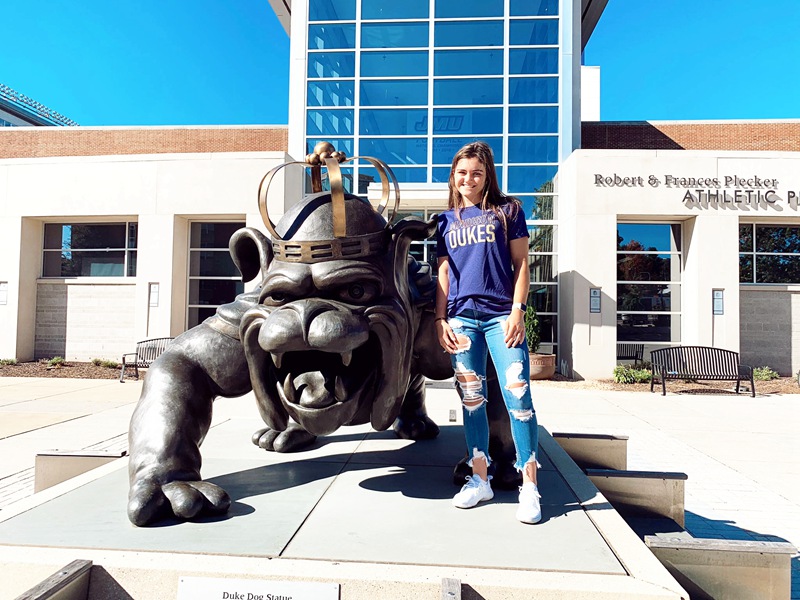 Custom Bronze JMU Duke Dog Statue Square School Decor for Sale BOKK-313 - Bronze Dog Sculpture - 5