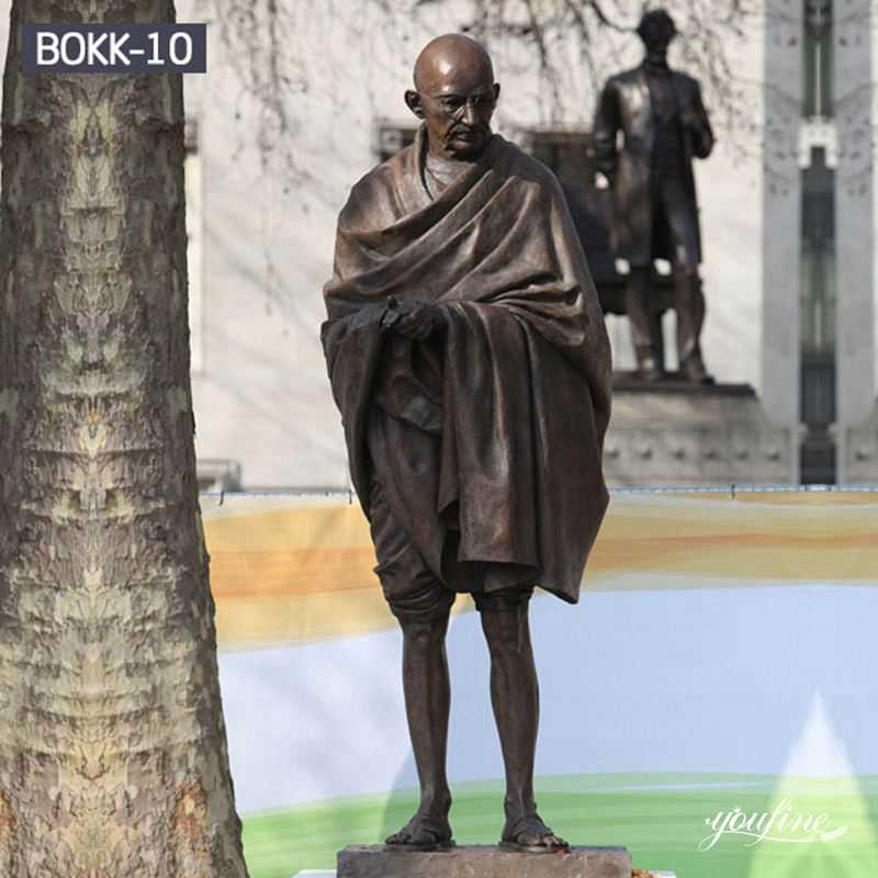 Life-size Bronze Mahatma Gandhi Statue Garden Square Decor Supplier BOKK-10