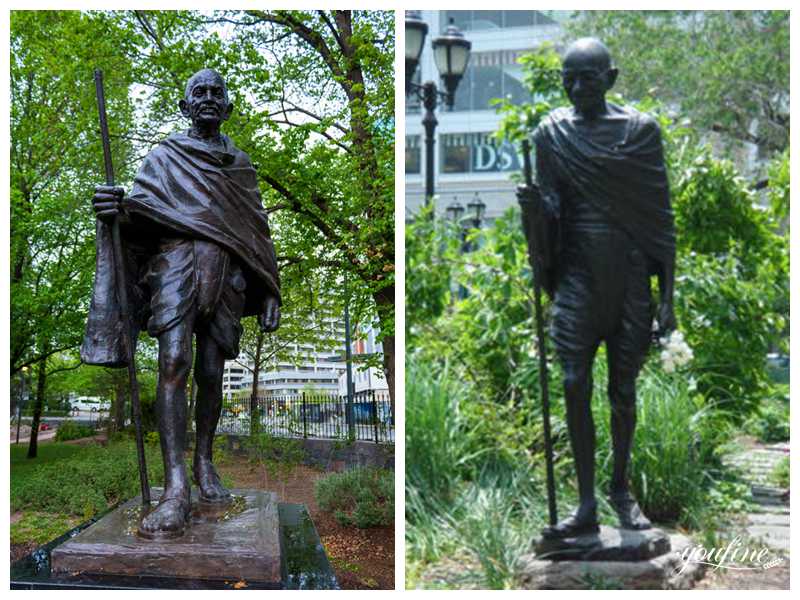 Life-size Bronze Mahatma Gandhi Statue Garden Square Decor Supplier BOKK-10 - Bronze Figure Sculpture - 5