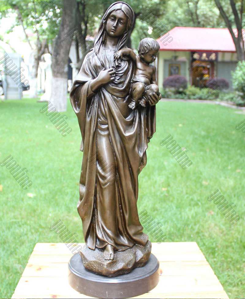 bronze Virgin Mary statue