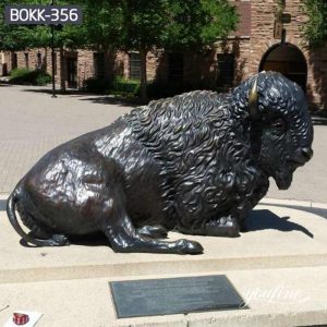 Customized Bronze Bison Sculpture Garden Square Decor Supplier BOKK-356