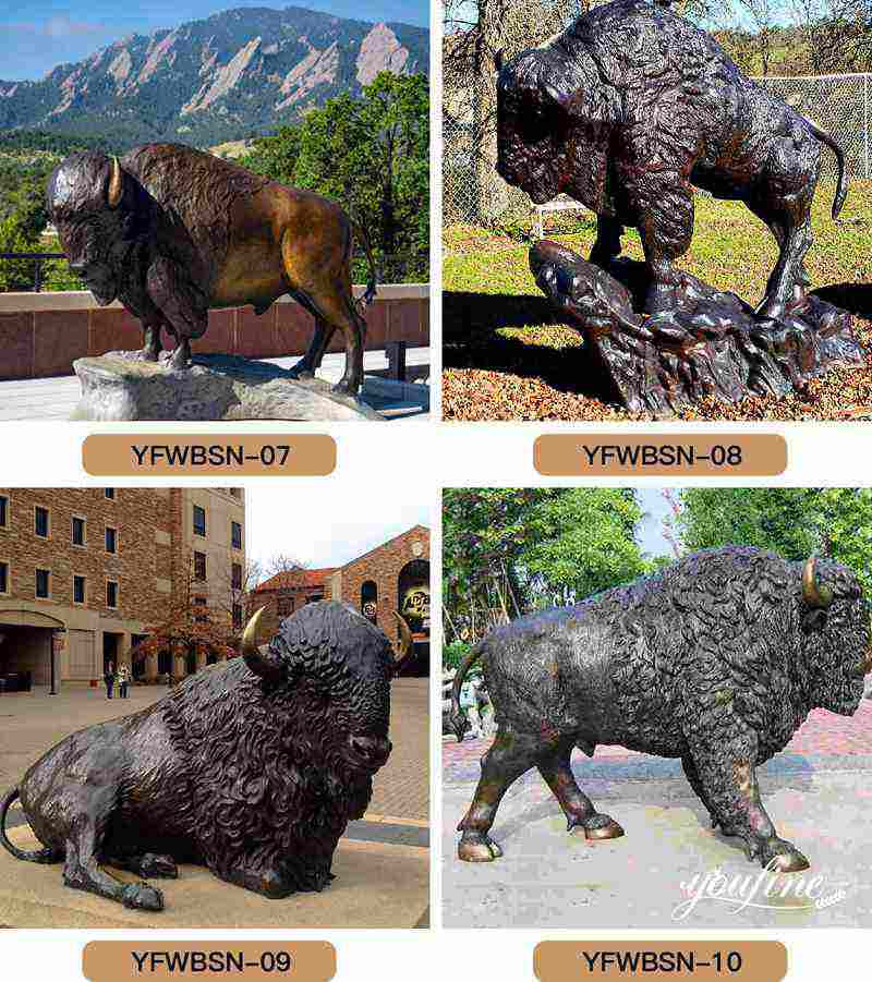 Customized Bronze Bison Sculpture Garden Square Decor Supplier BOKK-356 - Bronze Bull Sculpture - 3