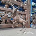 bronze deer statue