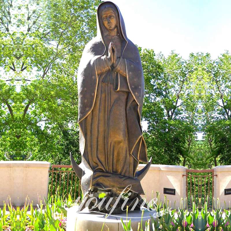 Bronze Virgin Mary Statue Catholic Church Decor Factory Supply BOKK-637 - Bronze Mary Statue - 19