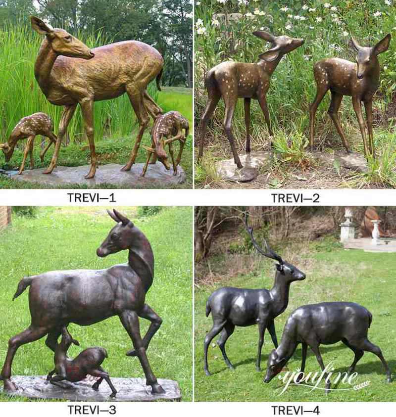 Garden Bronze Deer Statue House Decor for Sale BOKK-999 - Bronze Deer Sculpture - 4