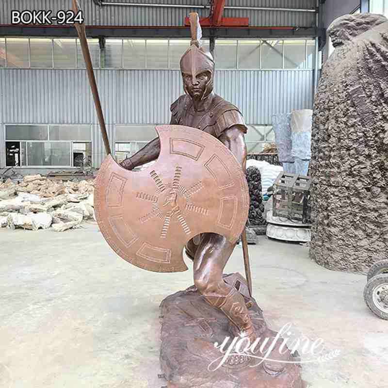 Life-Size Bronze Spartan Soldier Statue Outdoor Decor Factory Supply BOKK-924 - Bronze Military Statues - 3