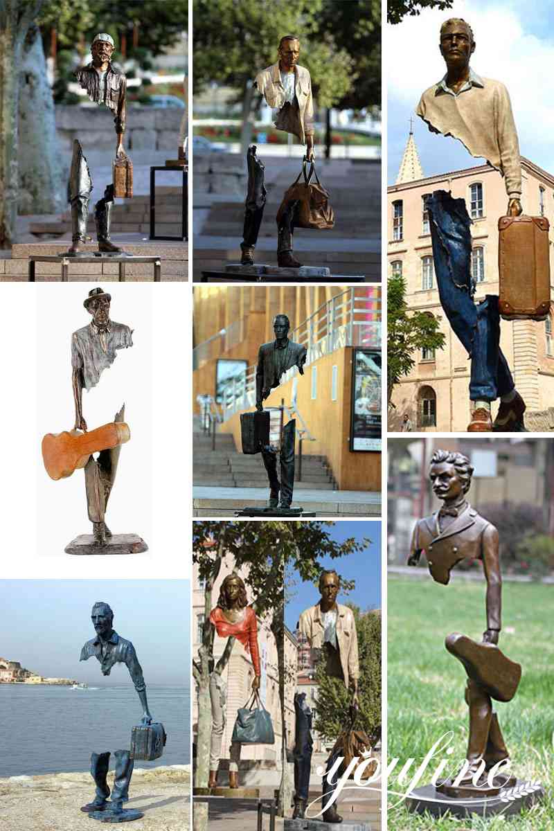 Life Size Bronze Bruno Catalano Sculpture Tourist Attraction Decor for Sale BOKK-65 - Bronze Figure Sculpture - 3