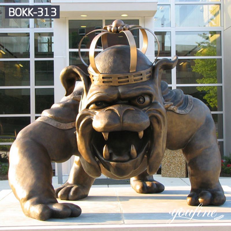 Custom Bronze JMU Duke Dog Statue Square School Decor for Sale BOKK-313 - Bronze Dog Sculpture - 3