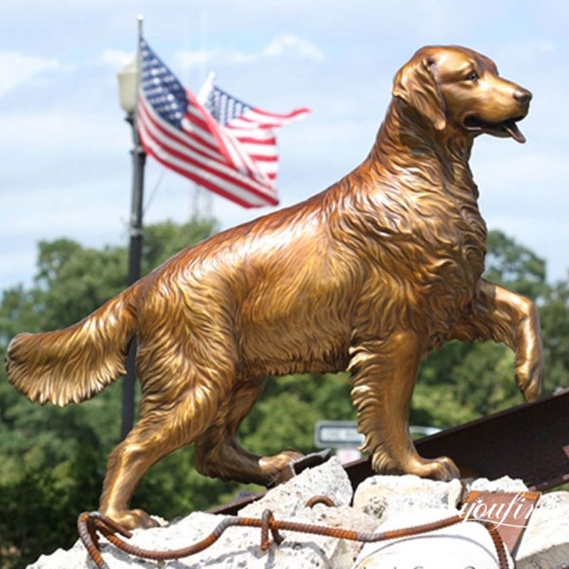 Bronze Golden Retriever Statue Home Decor for Sale BOKK-545 - Bronze Dog Sculpture - 2