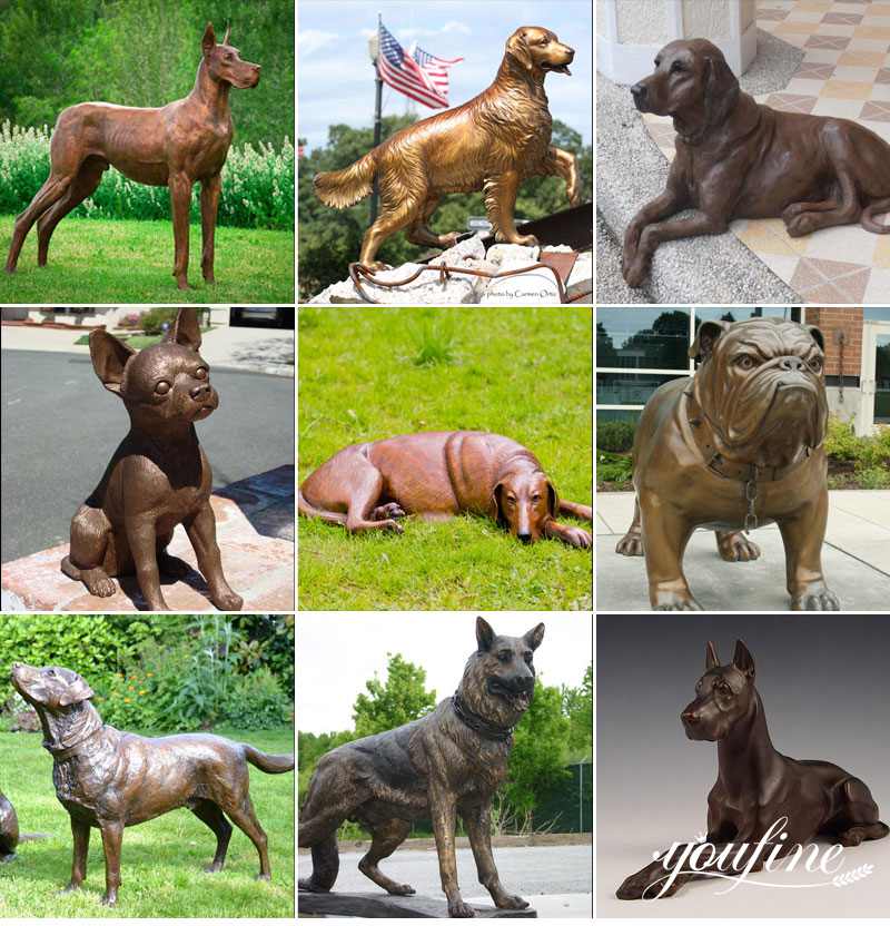 Bronze Golden Retriever Statue Home Decor for Sale BOKK-545 - Bronze Dog Sculpture - 5