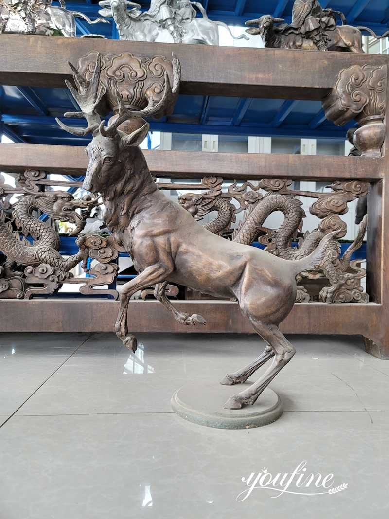 Garden Bronze Deer Statue House Decor for Sale BOKK-999 - Bronze Deer Sculpture - 2