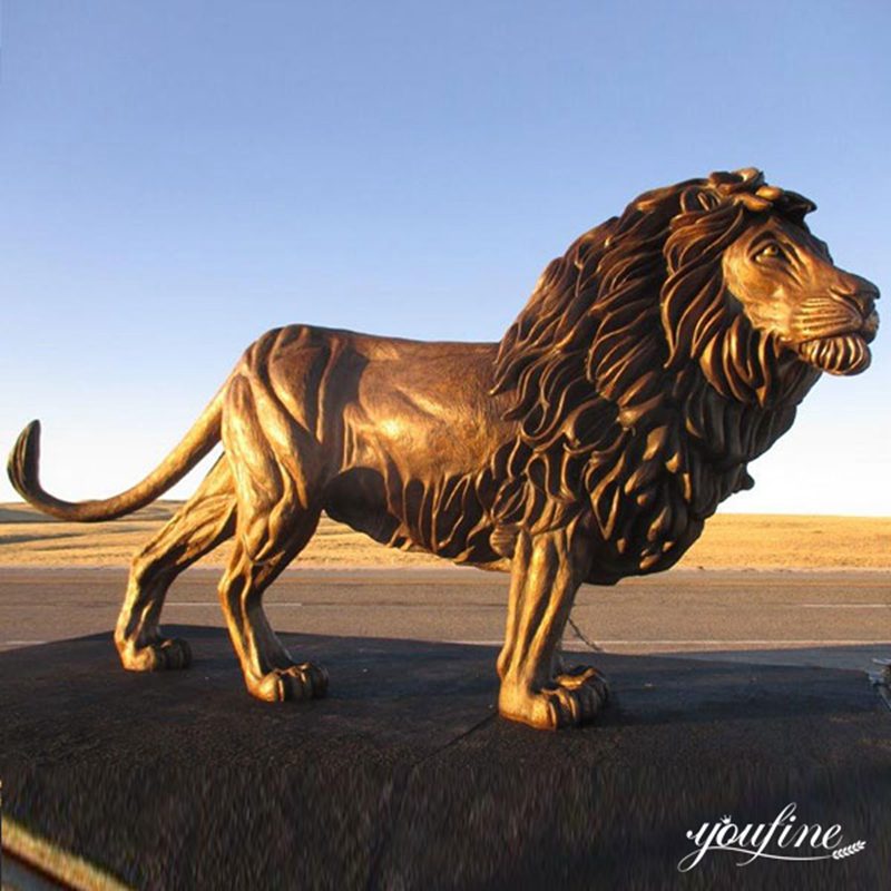 life size bronze lion statue