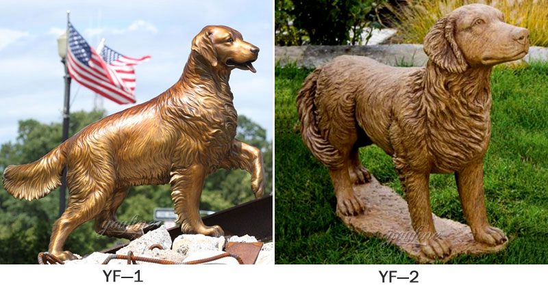 Bronze Golden Retriever Statue Home Decor for Sale BOKK-545 - Bronze Dog Sculpture - 3