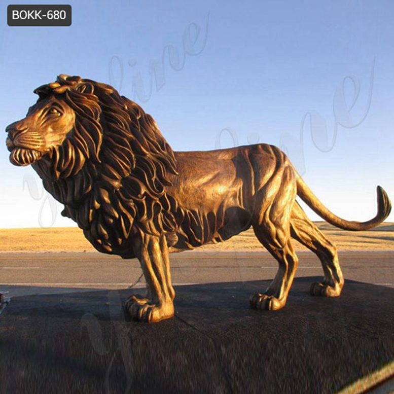 lion bronze statue
