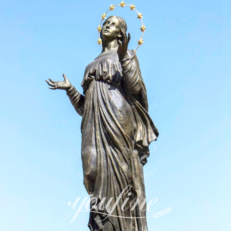 Bronze Virgin Mary Statue Catholic Church Decor Factory Supply BOKK-637 - Bronze Mary Statue - 21