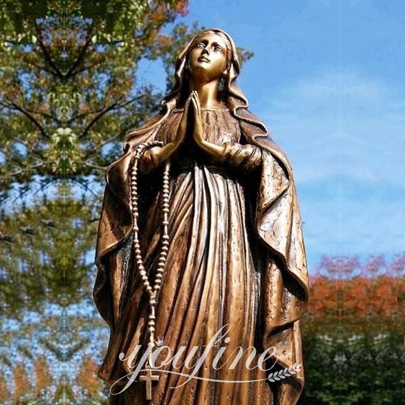 Bronze Virgin Mary Statue Catholic Church Decor Factory Supply BOKK-637 - Bronze Mary Statue - 2