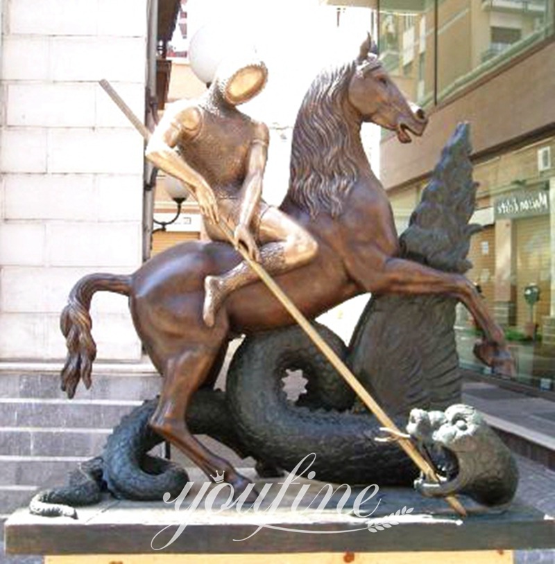 Bronze St. George and Dragon Statue for Outdoor Decor Supplier BOKK-770 - Bronze Classical Sculpture - 10