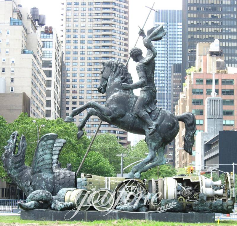 Famous Large Bronze St. George Statue for Sale BOKK-771 - Bronze Famous Sculpture - 5