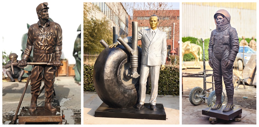 YouFine Bronze Gallery Custom Bronze Sculptures of Male Figures from Various Professions