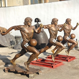 YouFine Bronze Gallery Factory Showcase Custom Bronze Football Sculpture