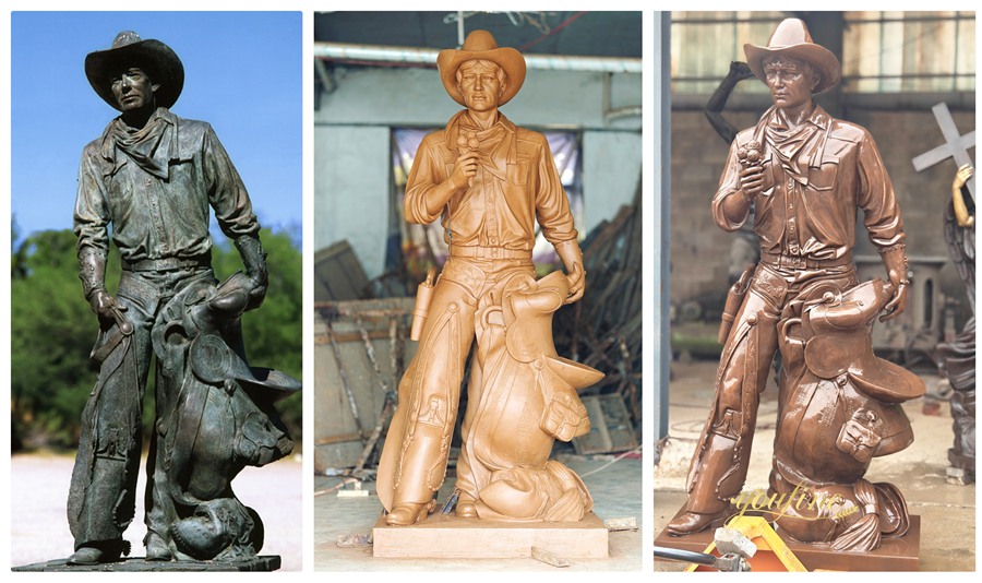 YouFine Bronze Gallery From Photo to Clay Model to Finished Bronze Sculpture The Cowboy