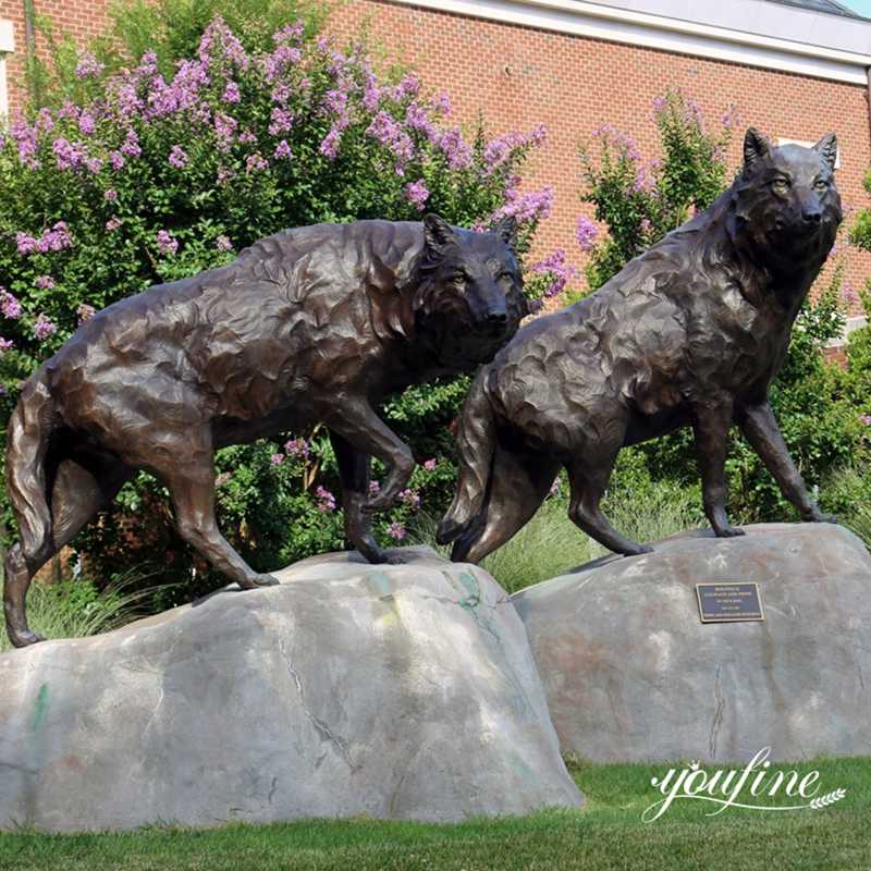 High Quality Metal Wolf Statue Custom Bronze Decor for Sale BOK1-063 - Other Animal sculptures - 1