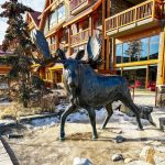 Giant Moose Statue Outside The Ski Resort