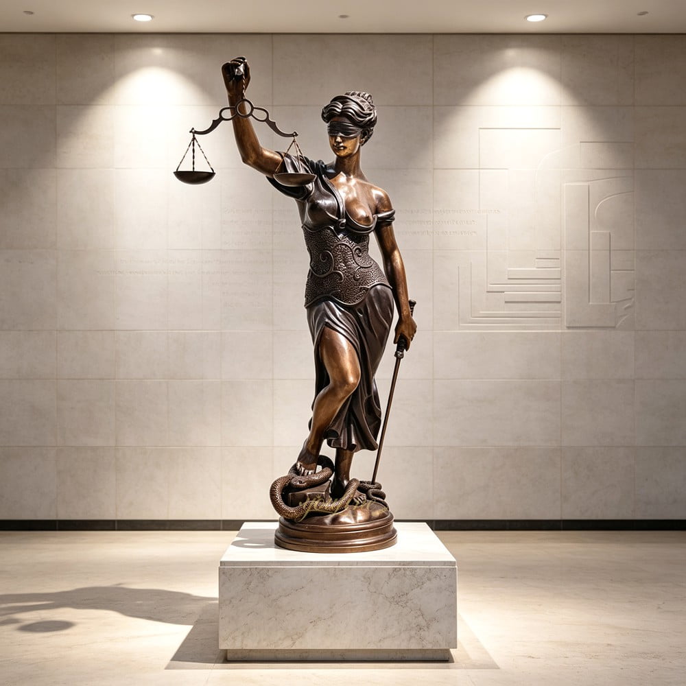 Goddess of Justice Statue for Law School Library Foyer