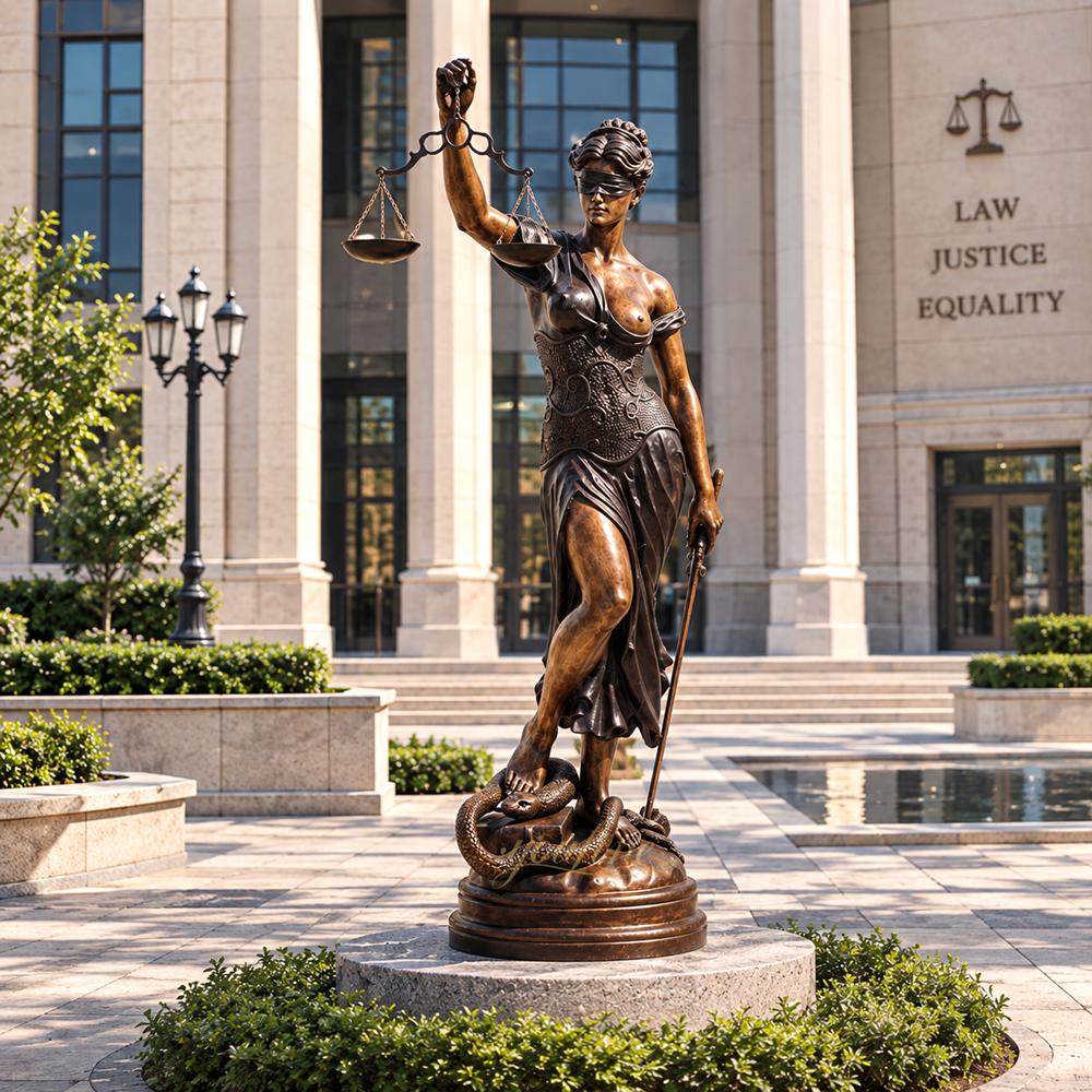 Goddess of Justice Statue for courthouse outdoor decoration
