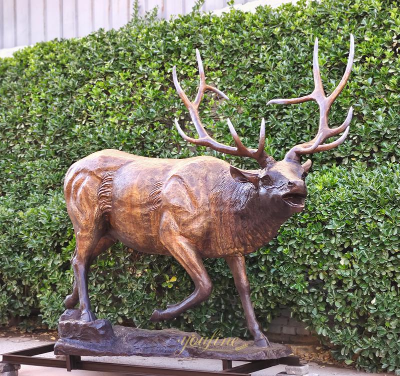 Head Held High Large Elk Statue BOKK-698 - Bronze Deer Sculpture - 6 wildlife Head Held High Elk Statue