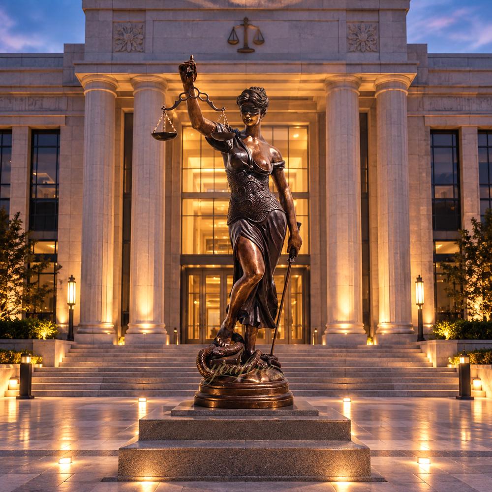 Lady Justice statue in law building