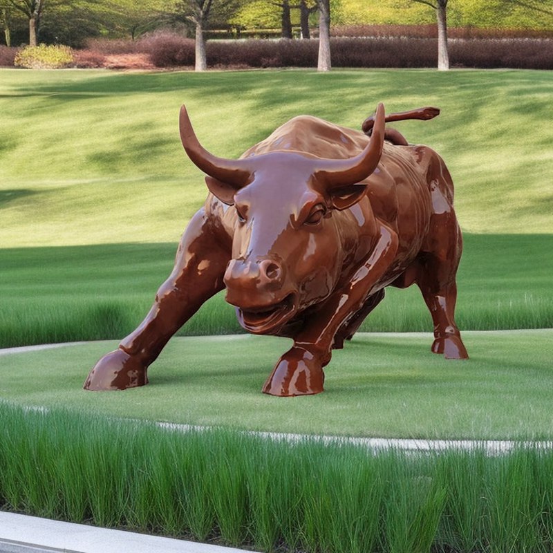 bronze wall street bull statue for sale