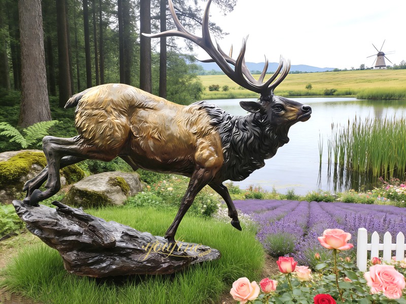 Head Held High Large Elk Statue BOKK-698 - Bronze Deer Sculpture - 2 wildlife Large Elk bronze Statue