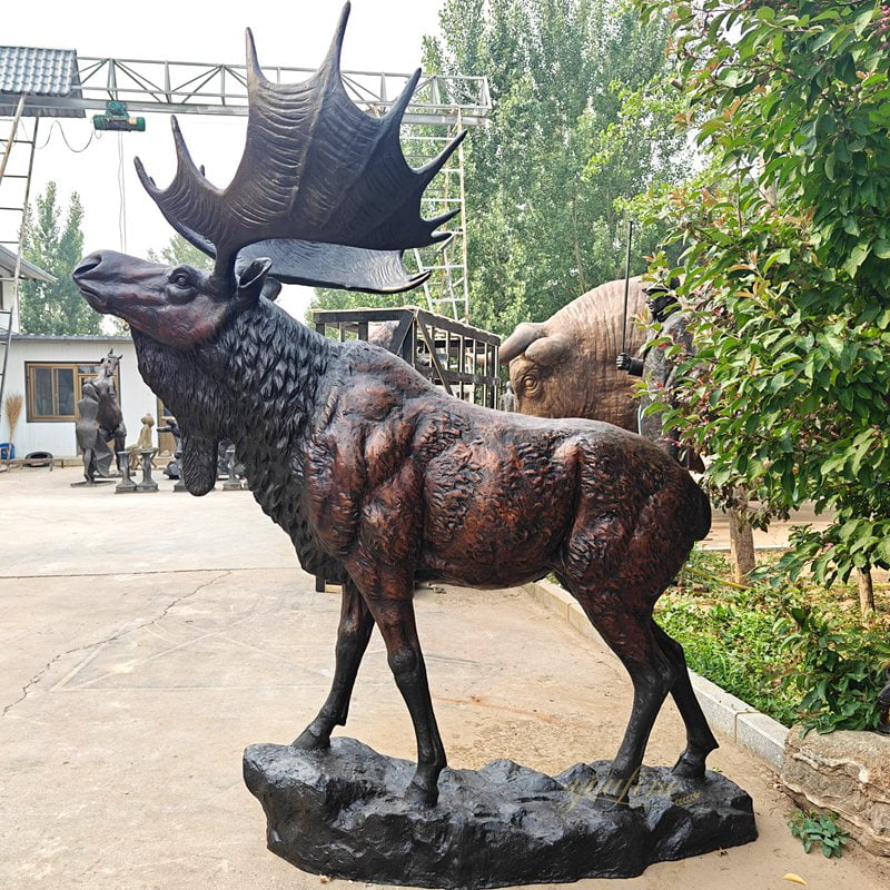 large Moose outdoor Garden Statue