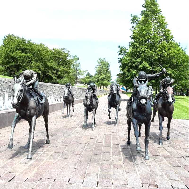 Famous Bronze Horse Sculpture Racecourse Decoration BOK1-030 - Bronze Horse Statues - 1