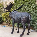 wild animal Standing Moose Statue
