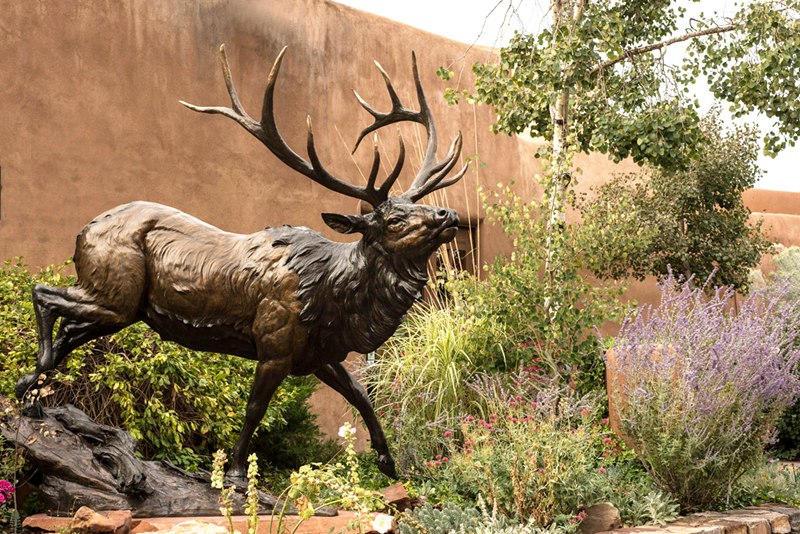 Head Held High Large Elk Statue BOKK-698 - Bronze Deer Sculpture - 4 Wildlife Elk Statue