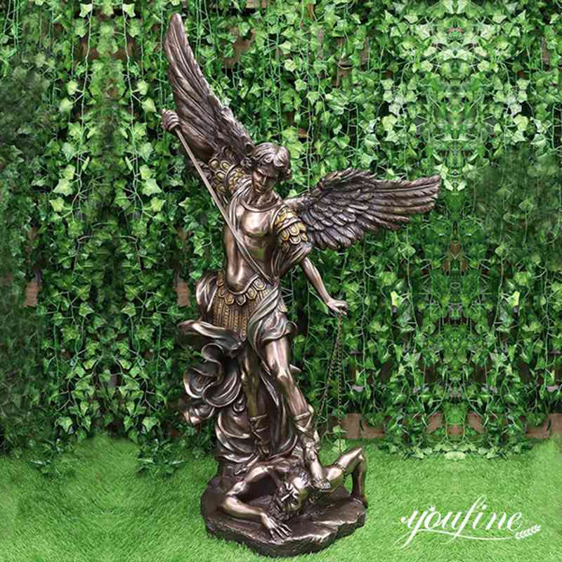 Bronze Large Archangel Michael Statue Church Decor wholesale  BOK1-077 - Bronze Saint Sculpture - 1