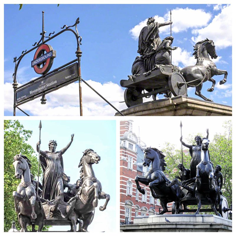 Famous Bronze Queen Boadicea and Her Daughters Statue for Sale BOKK-215 - Bronze Animal Sculpture - 5