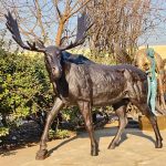 bronze Giant Moose Sculpture in factory