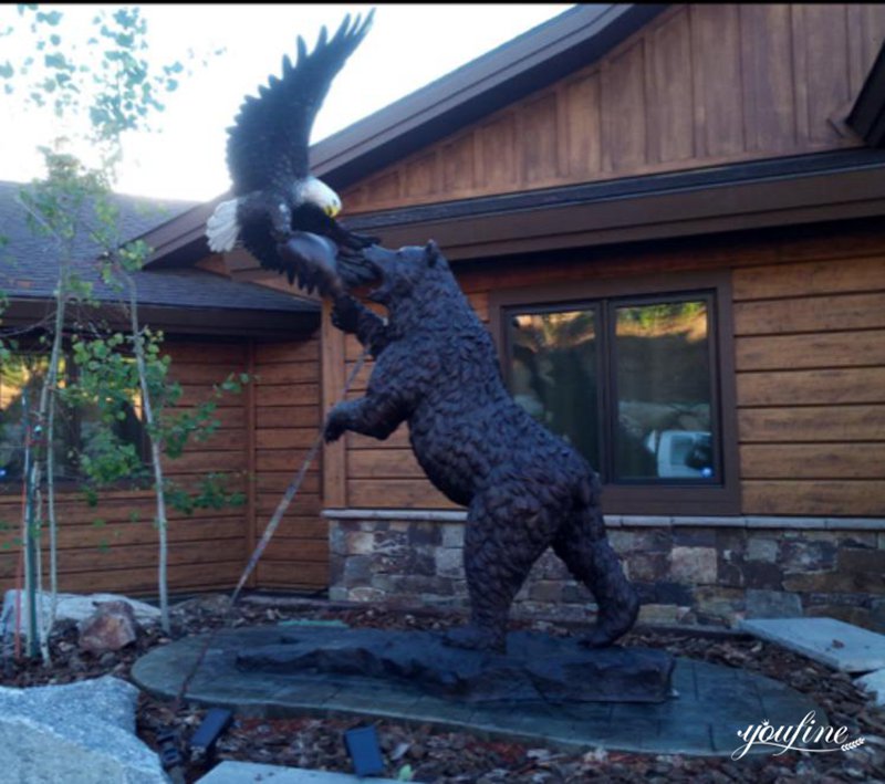 Life-Size Bronze Bear and Eagle Statue Client Good Feedback - Customer Feedback - 4