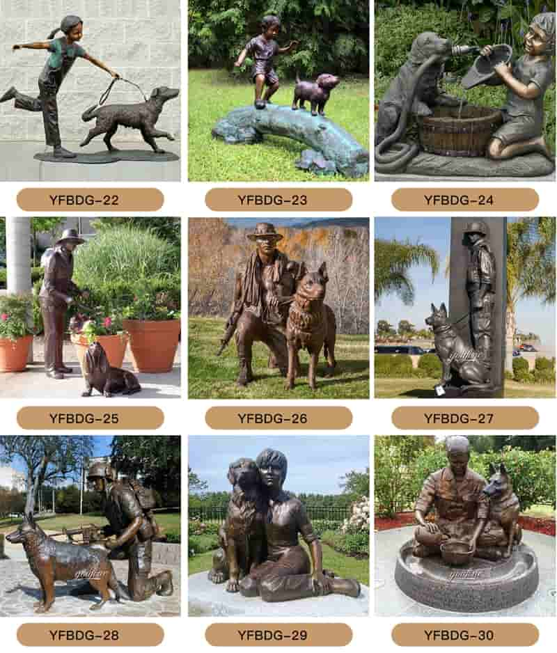 Life-Size Dog Bronze Statue Hot Sale Factory Supply BOKK-539 - Bronze Dog Sculpture - 6