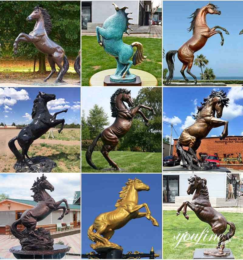 Life-Size Antique Outdoor Horse Sculptures Customized Decor Factory Supplier BOKK-734 - Bronze Horse Statues - 5