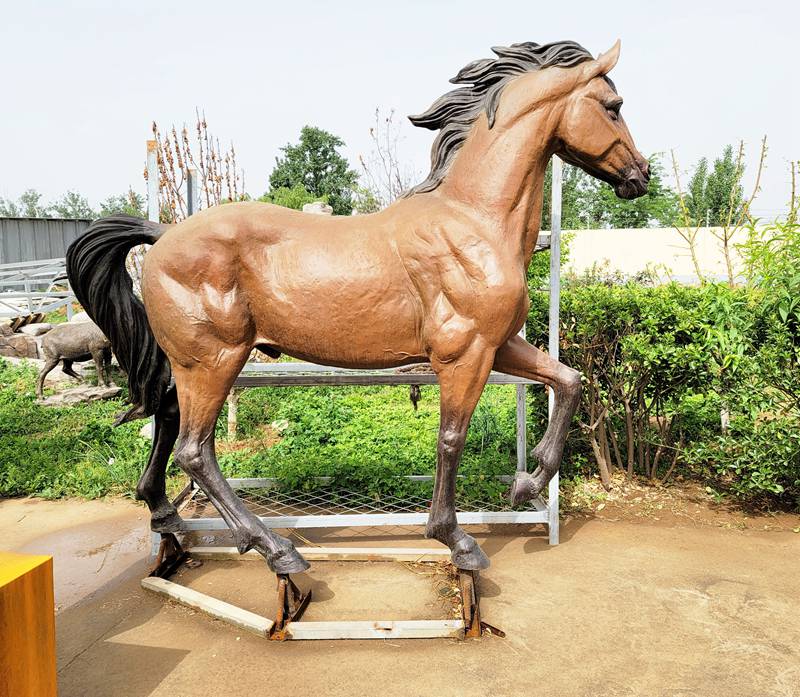 Life Size Outdoor Antique Bronze Horse Sculptures for Sale BOKK-220 - Bronze Animal Sculpture - 7