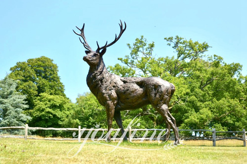 Bronze Elk Animal Statue for Home Garden Suppliers BOKK-874 - Bronze Deer Sculpture - 5