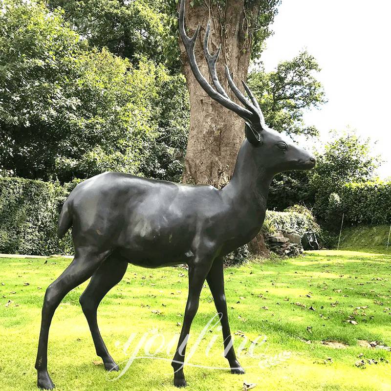 bronze reindeer sculpture-YouFine Sculpture