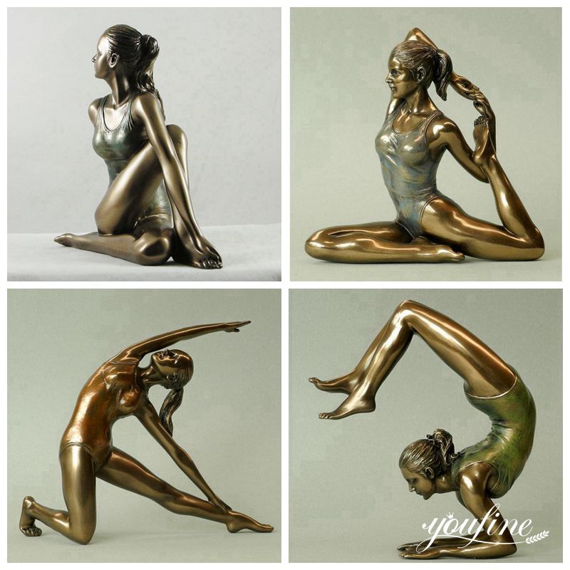 Indoor Bronze Yoga Sculpture Hot Art Decor Supplier BOK1-046 - Bronze Figure Sculpture - 5